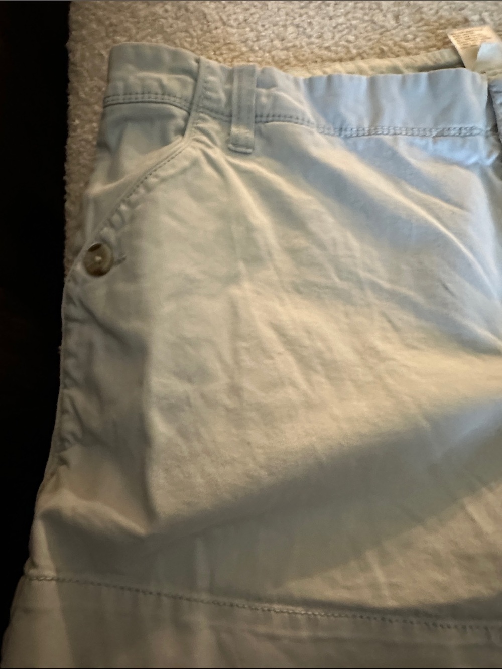 Old Navy Pale Blue Women's Cotton Blend Shorts - Picture 3 of 5